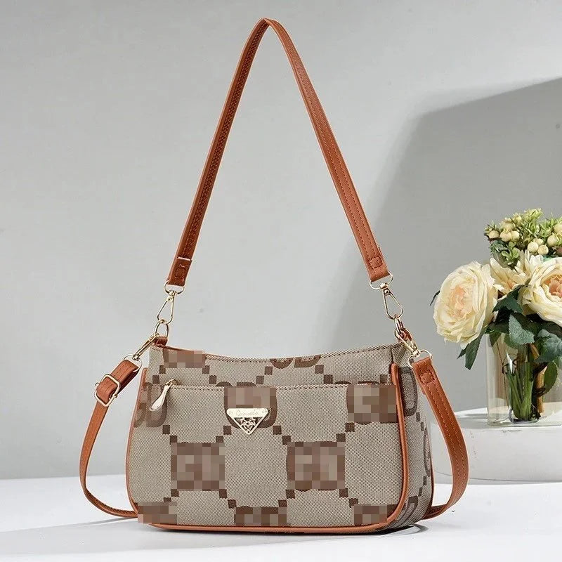 Luxury Pattern Crossbody Shoulder Bag – Elegant Women’s Designer Handbag with Adjustable Strap