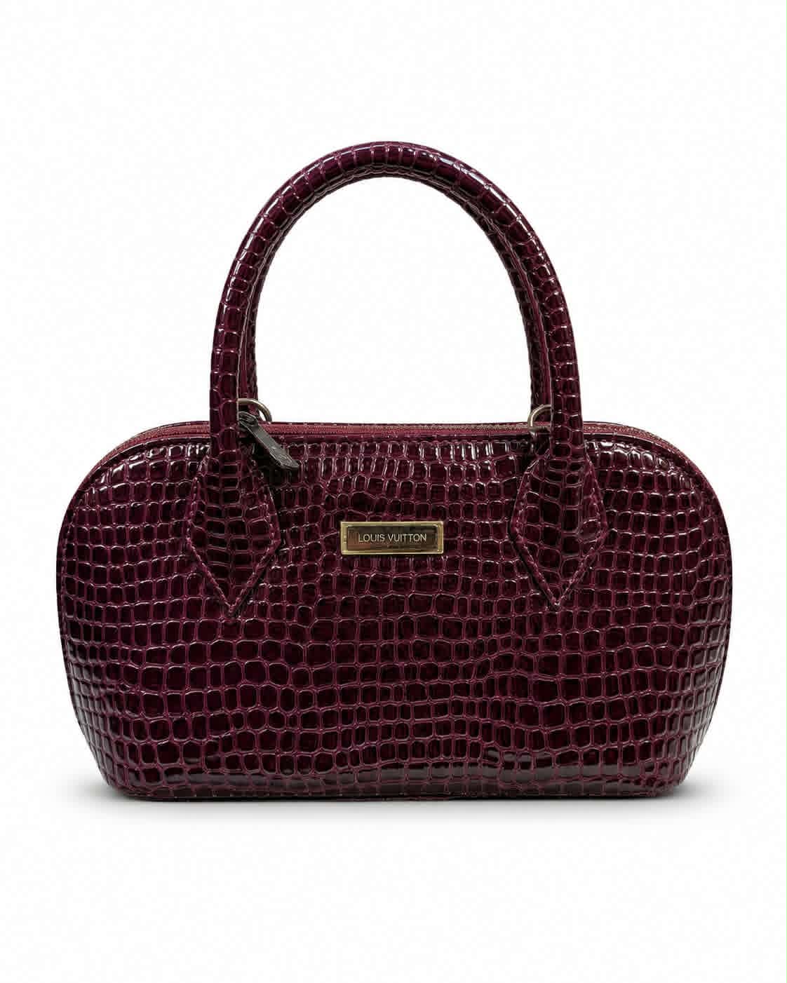 Elegant Crocodile-Embossed Women’s Handbag – Structured Luxury Tote