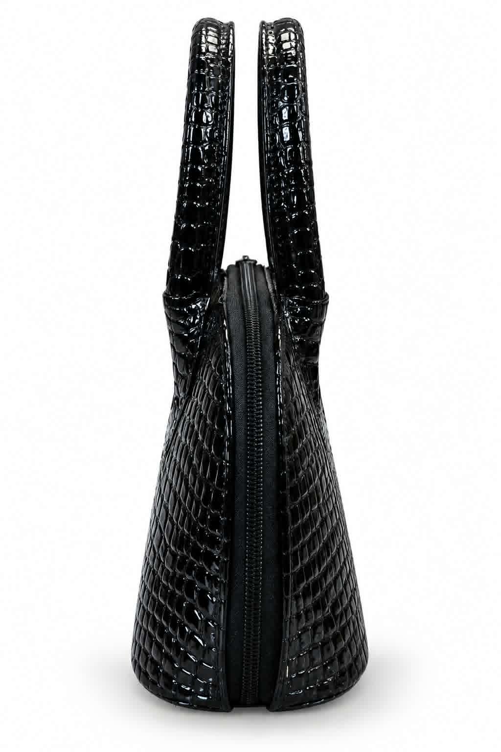Elegant Crocodile-Embossed Women’s Handbag – Structured Luxury Tote