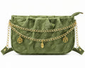 Women's Elegant Pleated Shoulder Bag/Cross Body Bag with Gold Chain For Girls