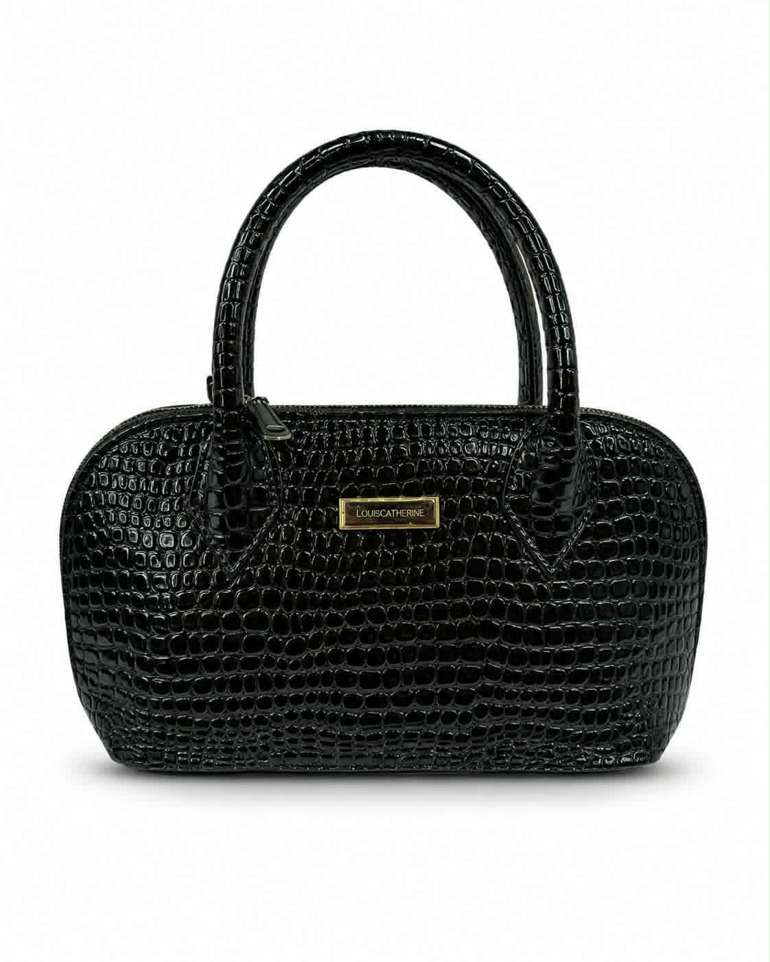 Elegant Crocodile-Embossed Women’s Handbag – Structured Luxury Tote