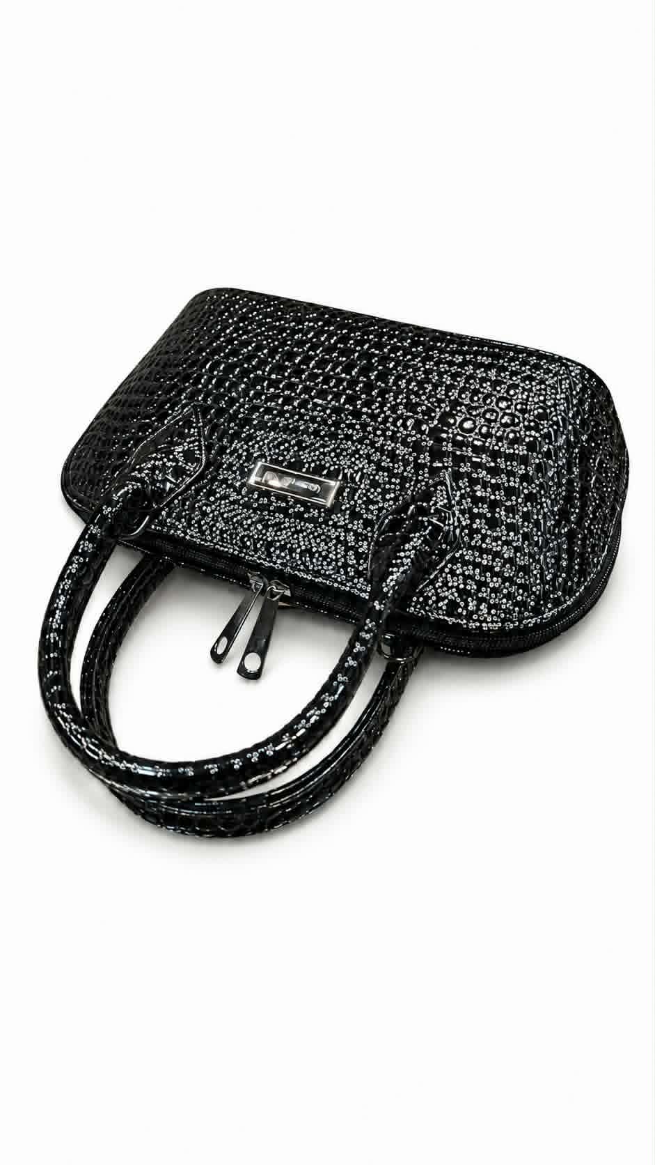 Elegant Crocodile-Embossed Women’s Handbag – Structured Luxury Tote