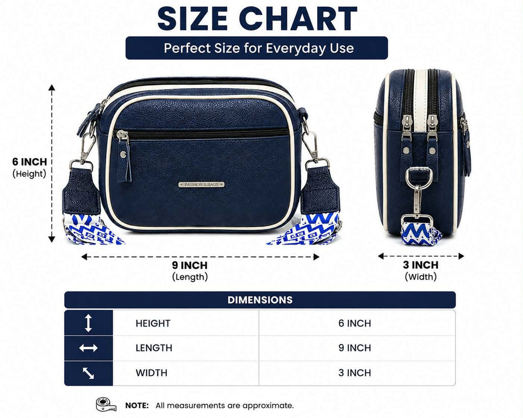Women's Premium Brown Crossbody Shoulder Bag | Stylish PU Leather Sling Bag | Adjustable Wide Strap | Double Zip Casual Messenger Bag for Girls