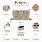 Women's Elegant Pleated Shoulder Bag/Cross Body Bag with Gold Chain For Girls