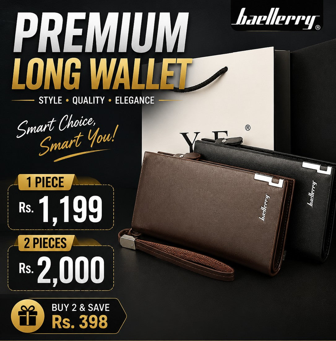 Premium Long Zipper classic Wallet