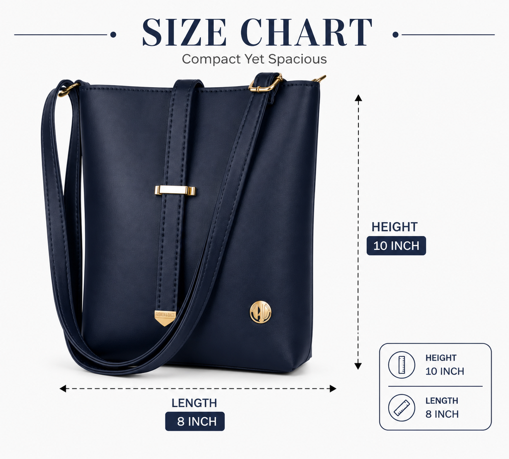 Elegant Women's Crossbody Shoulder Bag | Premium PU Leather For Girls