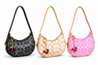 Stylish Women’s Shoulder Bag with Cherry Charm | Trendy Crossbody Handbag