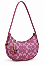 Stylish Women’s Shoulder Bag with Cherry Charm | Trendy Crossbody Handbag