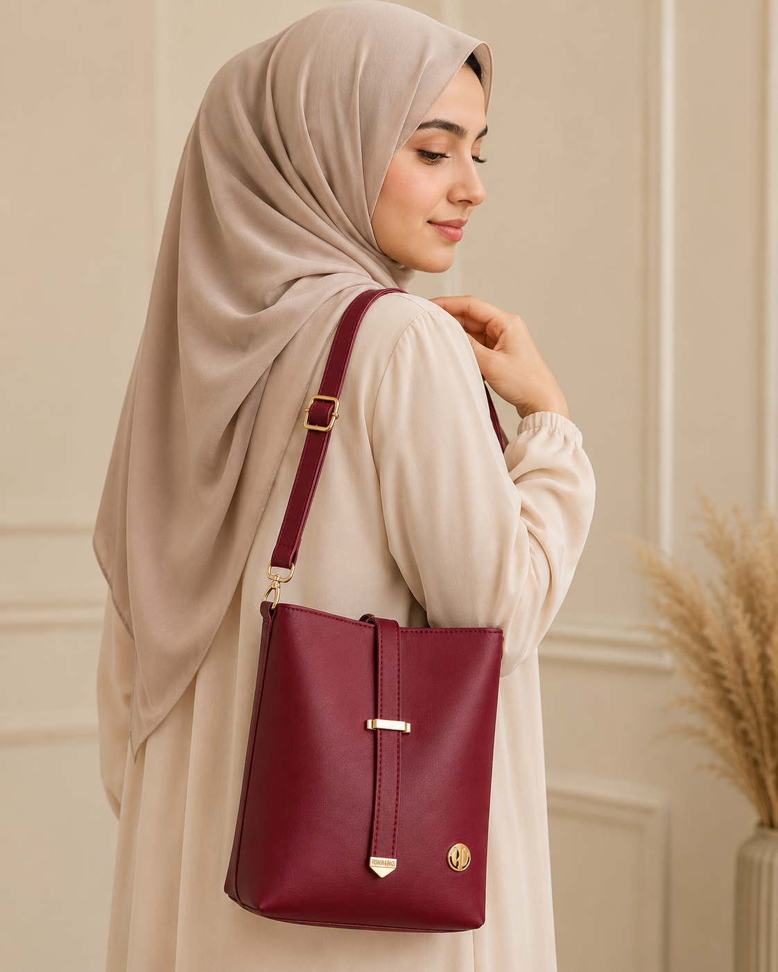 Elegant Women's Crossbody Shoulder Bag | Premium PU Leather For Girls