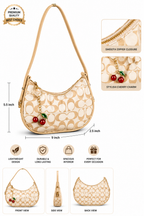 Stylish Women’s Shoulder Bag with Cherry Charm | Trendy Crossbody Handbag